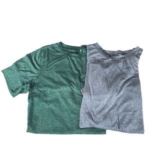 Mens Shirts Adult Size XL Reg Fit 1 Green & 1 Gray Wide Trim Cuff & Hem lot of 2